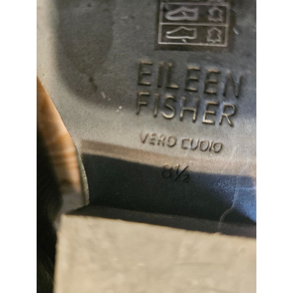 Eileen Fisher Graphite Stretch Knit Stack Heel Bootie Women Size 8.5 Minimalist - Picture 14 of 14